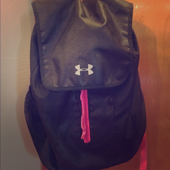 Under Armour pink and black bag