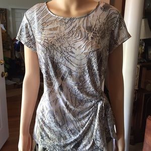 BNWT MSK gray and silver top size L