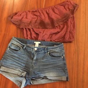 Burgundy tube top☀️☀️☀️☀️☀️