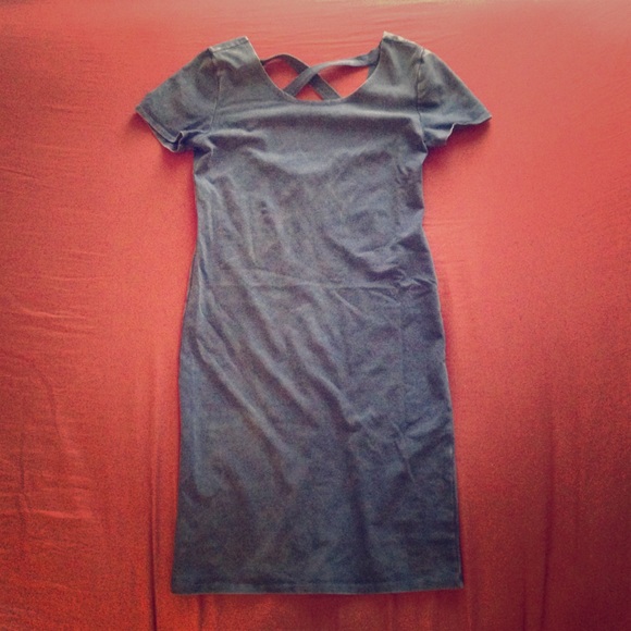 Blue body con dress