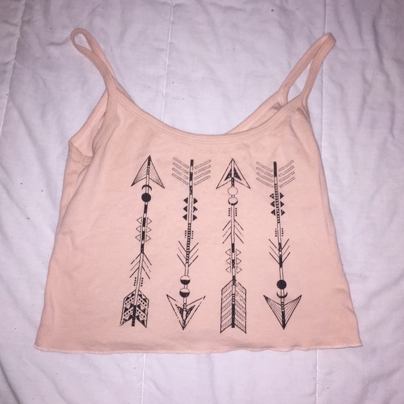 Billabong Pink Cropped Arrows Tank