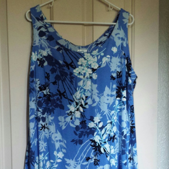 Blue/White Floral Sundress 2X