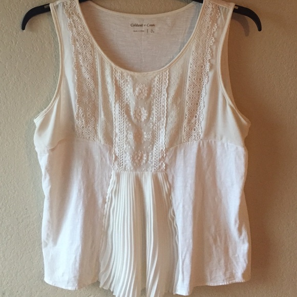 Coldwater Creek lace detail top