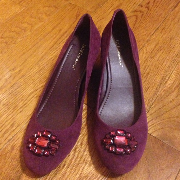 BCBGeneration Rhinestone Velvet Wedges