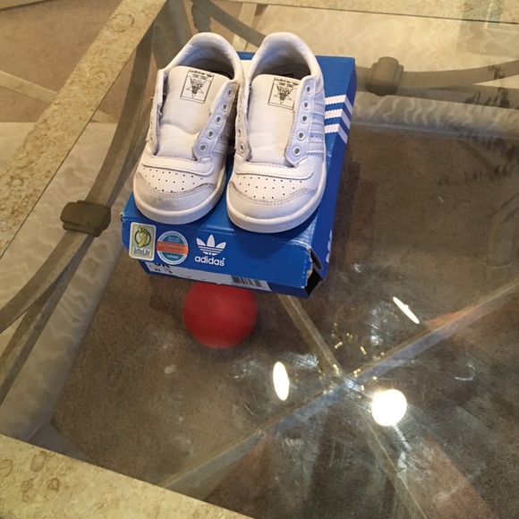 Boys White Shelltoe Adidas