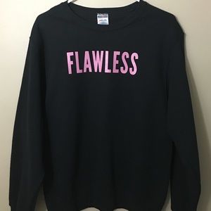 Beyoncé- Flawless Print Logo Crew-neck Sweatshirt