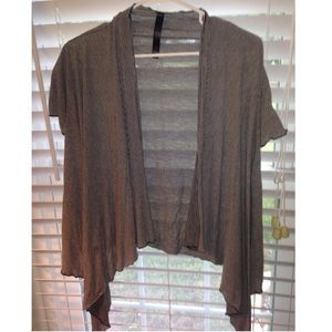 Black and white striped cardigan