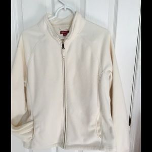 Merona cream colored ls. Full-zip fleece ladies XL
