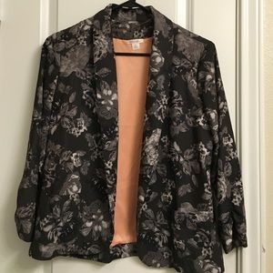 Xhilirarion Gray Floral Open Front Blazer 😍