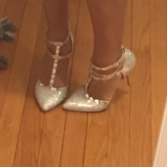 Silver Studded High Heels