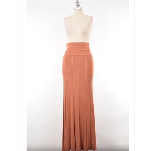 ❌SOLD❌Bordeaux {Anthropologie} draped maxi skirt - Picture 2 of 4