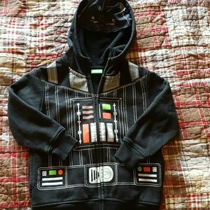 DARTH VADER, Boys size 5, zip hoody