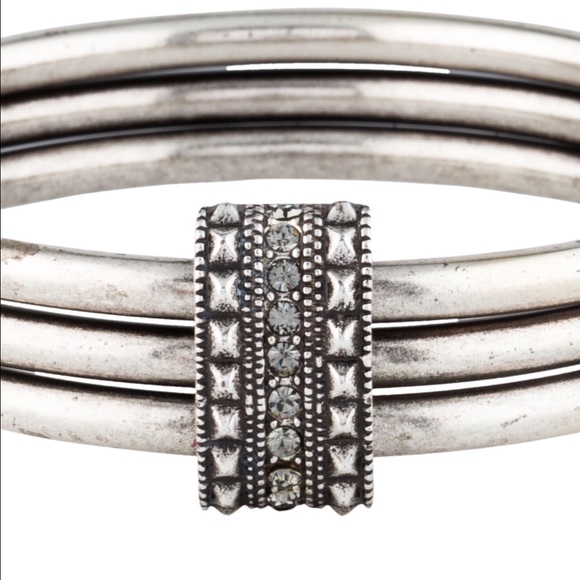 GILES & BROTHER CRYSTAL BANGLE BRACELET - Picture 2 of 4