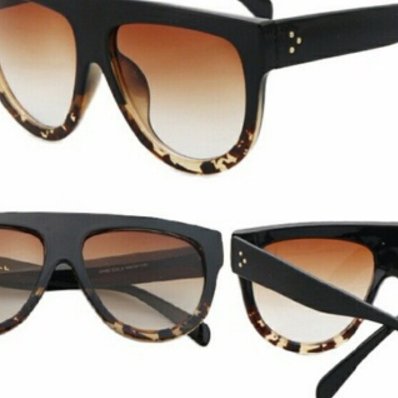 🆕Flat Top Black/Tortoiseshell Ombré Sunglasses - Picture 2 of 4