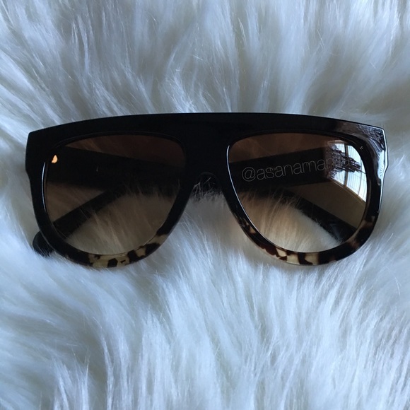 🆕Flat Top Black/Tortoiseshell Ombré Sunglasses - Picture 3 of 4