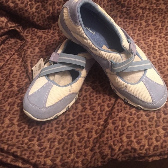 New blue and white sneakers