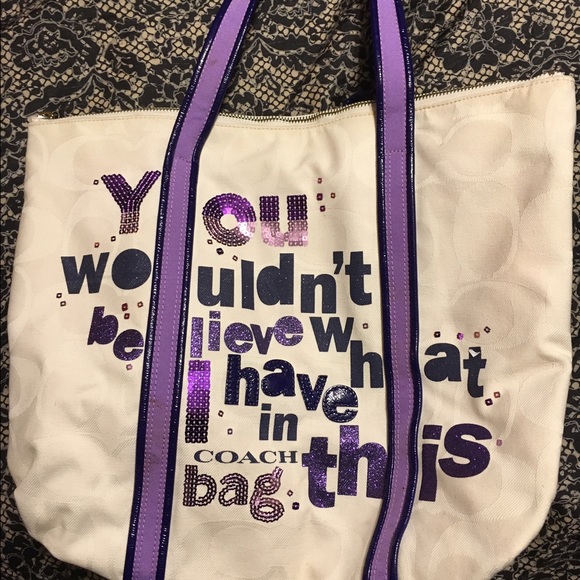 Coach poppy bag sequin