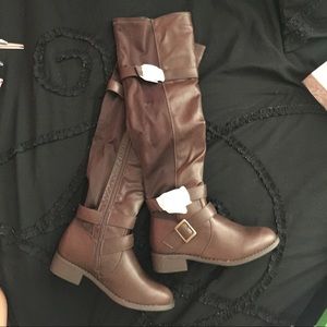 Brand new knee high brown boots