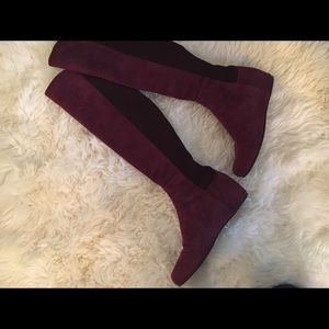 Stuart Weitzman burgundy mainline boots