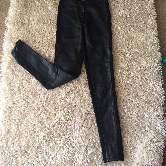 Brand New black faux leather leggings!!!