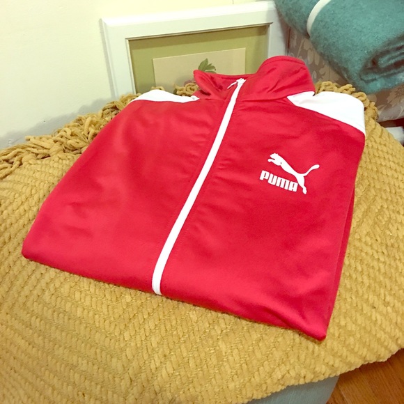 Puma Jackets & Blazers - ⚡️Puma Retro Classic Red Track Poly Jacket