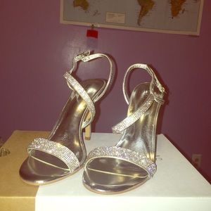 Sparkling Open Toed Heels