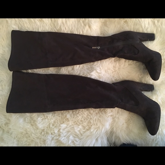 Ivanka Trump Grey Faux suede OTK Sarena boots