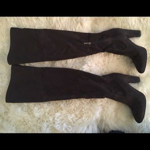 Ivanka Trump Grey Faux suede OTK Sarena boots