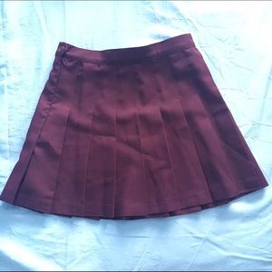 American Apparel Maroon Tennis Skirt