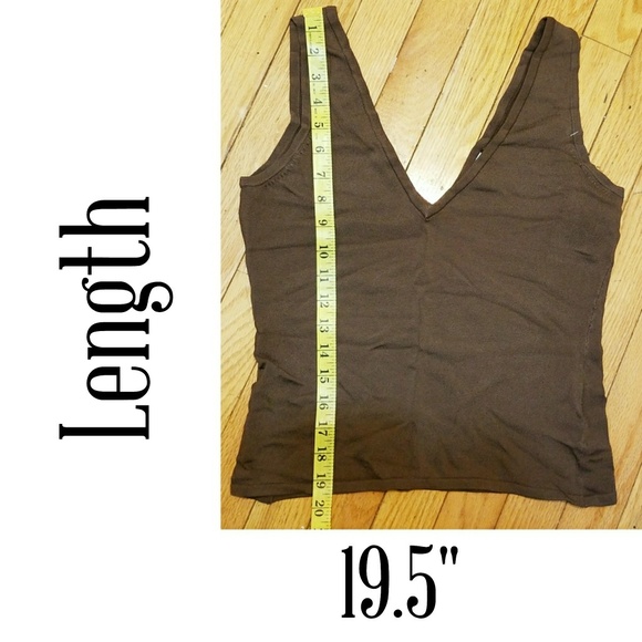 NWT| Yuka {BROWN DEEP V-NECK TOP} - Picture 5 of 8