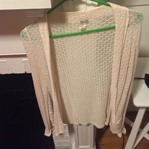 crochet open sweater. very light. close fit