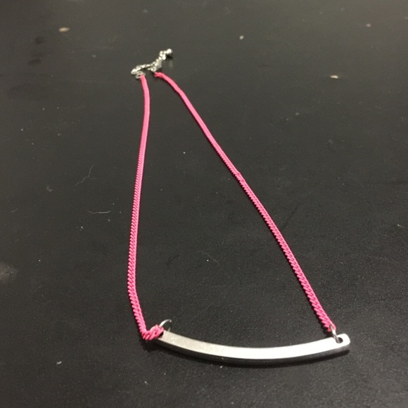 Simple hot pink necklace
