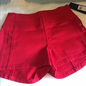 Guess high-rise push-up denim shorts