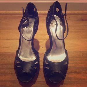 Black platform heels