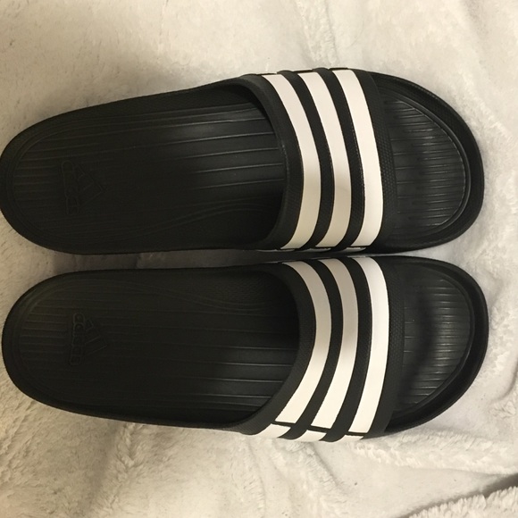 Black Adidas Slide Ons