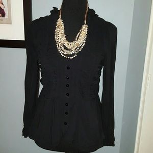 Black 100% rayon blouse