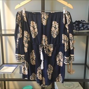 Adorable Bohemian Off the Shoulder Romper