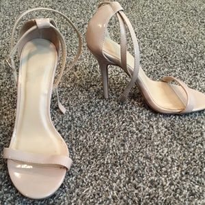 Strappy Sandal Pumps - Nude - Size 6.5 - Like New