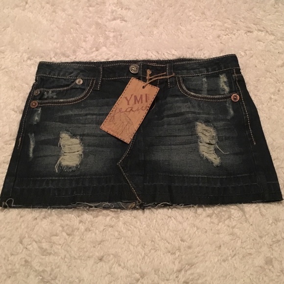 Denim mini skirt
