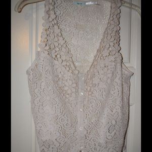 Kimchi Blue lace crop top.