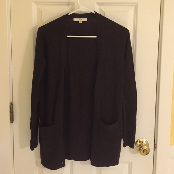 Brown cashmere boyfriend cardigan