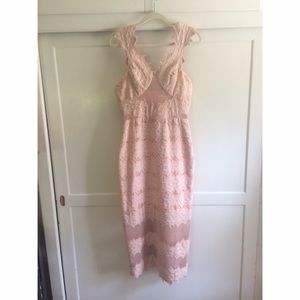 Jonathan Simkhai peach appliqué dress