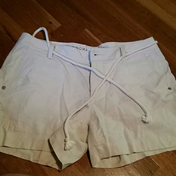 Like new cream linen shorts.  Very cute size 14