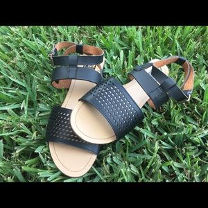 Brand new black leather sandals!