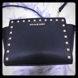 FINAL SALE Michael Kors Studded Leather Crossbody