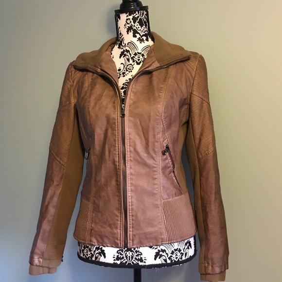 Guess leather bomber