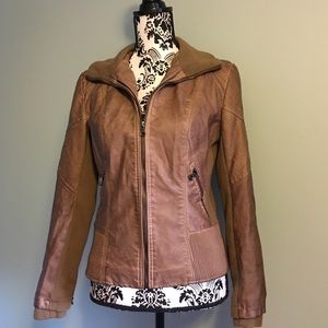 Guess leather bomber