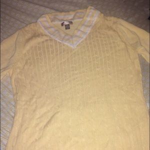 Yellow V Neck Sweater