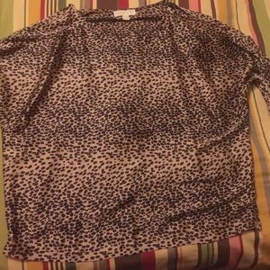 Michael Kors leopard cut out sleeve