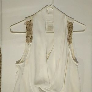 Racerback beaded flowy top